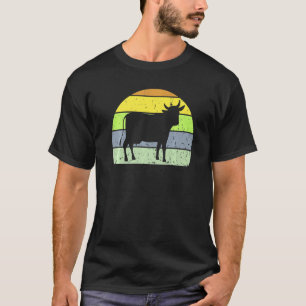 Camiseta Retro Vintage Cow Spirit Farm Animal 60's 70s