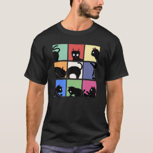 Camiseta Retro Vintage Curioso Cat Meme Gatos Mamá Papá