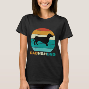 Camiseta Retro Vintage Dachshund Para Los Amantes De Dachsh