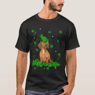 Camiseta Retro Vintage Dachshund St Patrick S Day Clover