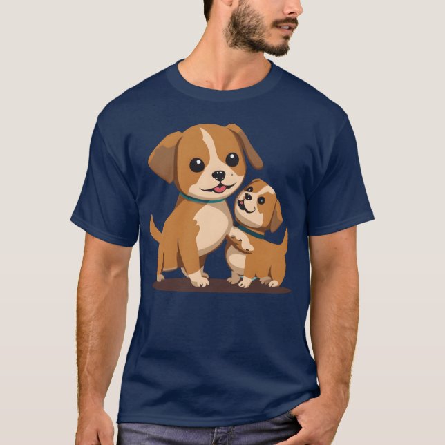 Camiseta Retro vintage de AI Dog (Anverso)