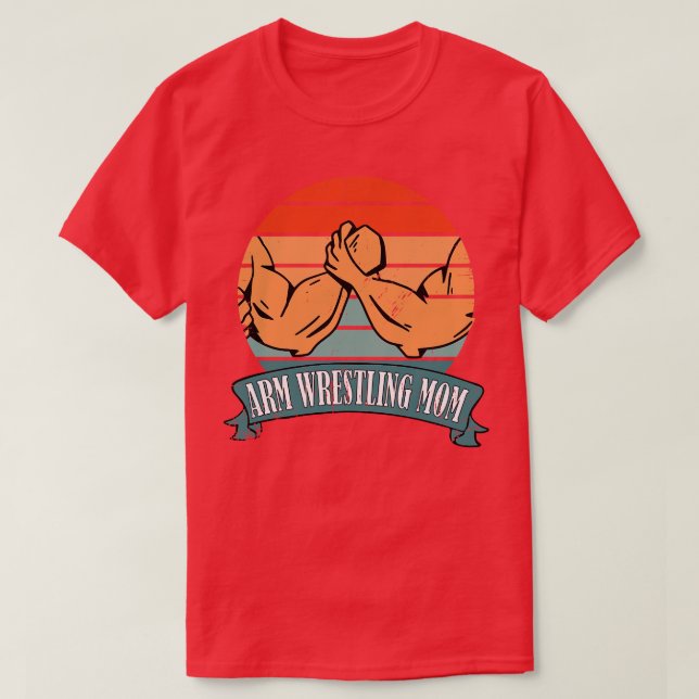 Camiseta Retro vintage de Arm Wrestling Mom (Diseño del anverso)