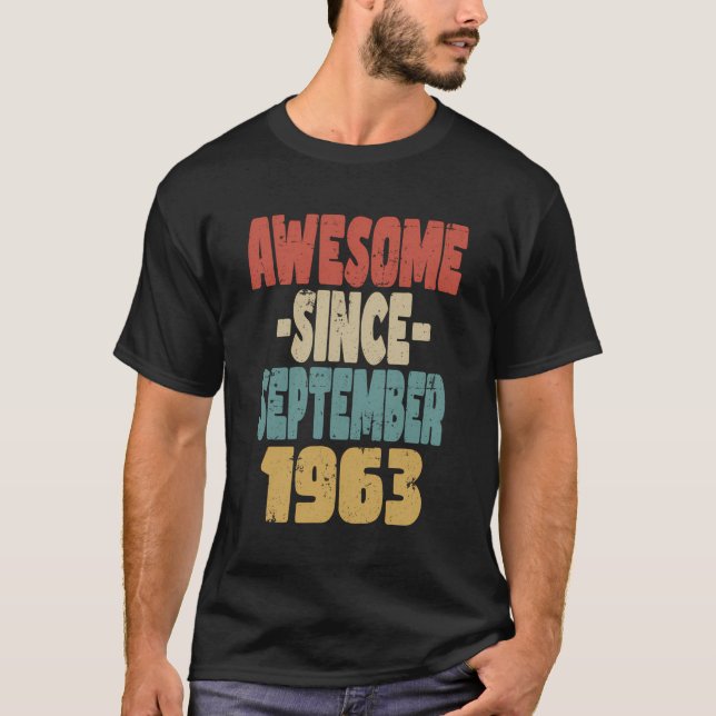 Camiseta Retro Vintage de cumpleaños asombroso desde septie (Anverso)