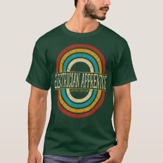 Camiseta Retro Vintage de Electrician Apprentista