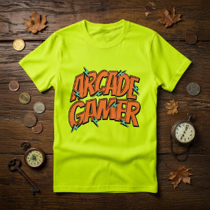 Camiseta Retro Vintage de Jugador de Arcade de los