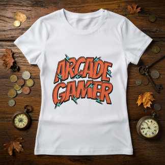 Camiseta Retro Vintage de Jugador de Arcade de los