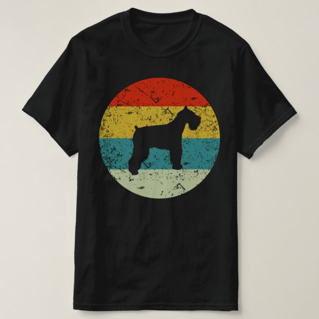 Camiseta Retro vintage de Schnauzer (Diseño del anverso)