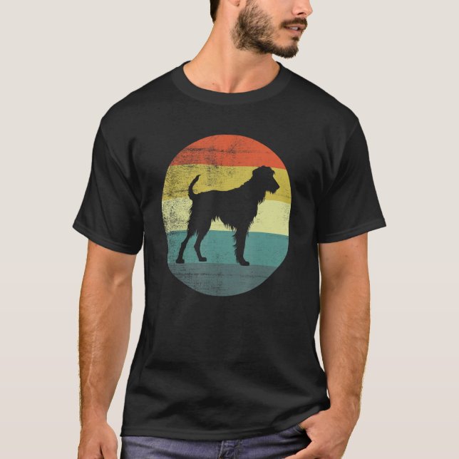 Camiseta Retro Vintage Design Irish Wolfhound Dog (Anverso)