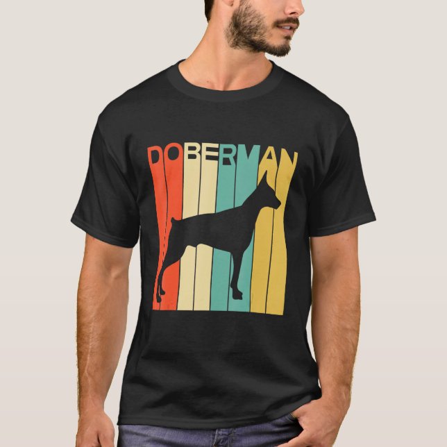 Camiseta Retro Vintage Doberman - Doberman Dueño Cumpleaños (Anverso)