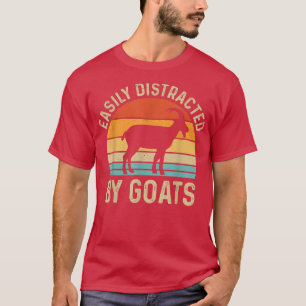 Camiseta Retro Vintage Easily Distracted By Goats Farmer Fa