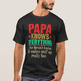 Camiseta Retro vintage: El papá sabe todo el día del padre 