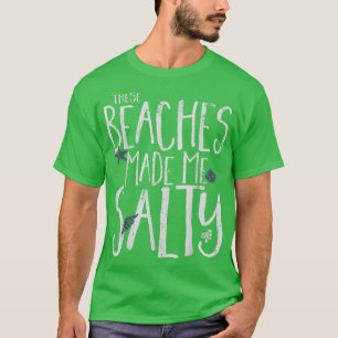 Camiseta Retro Vintage Estas Playas Me Hizo Salty Funny T-