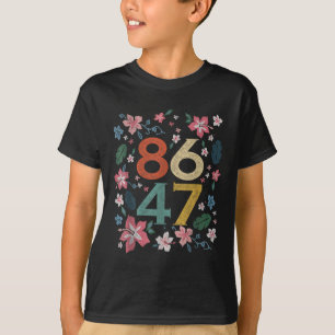 Camiseta Retro Vintage Estilo 80 86 47 8647 Floral Boho Sty