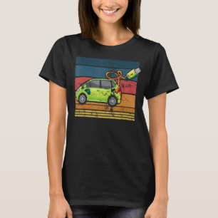 Camiseta Retro Vintage Ev Es El Estado De Carga De Vehículo