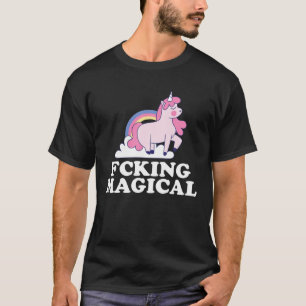 Camiseta Retro Vintage Fcking Magnífico Unicornio Rainbow F