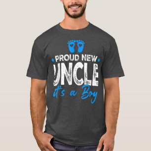 Camiseta Retro Vintage Gender Reveal Proud New Uncle It's A