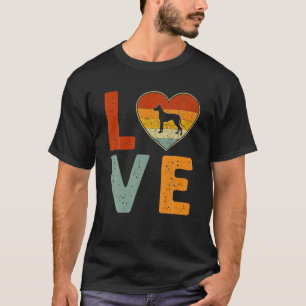 Camiseta Retro Vintage Great Dane Dog Gráfico Cute Valentin