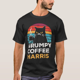 Camiseta Retro Vintage Grumpy Coffee Harris