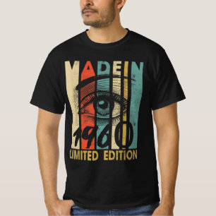 Camiseta Retro Vintage Hecho En 1960 Edición Limitada, Feli