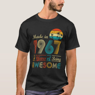 Camiseta Retro Vintage Hecho En 1967 54º Cumpleaños 54 Años