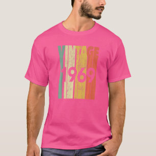 Camiseta Retro Vintage Hecho En 1969 Cumpleaños Clásico