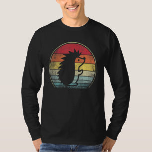 Camiseta Retro Vintage Hedgehog Animal Hedgehog Zookeeper