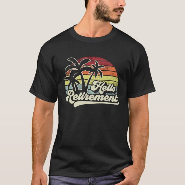 Camiseta Retro Vintage Hello Retirement Retirada (Anverso)