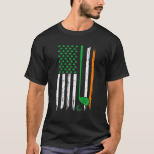 Camiseta Retro Vintage Irlandés Bandera EEUU Deporte Golf S