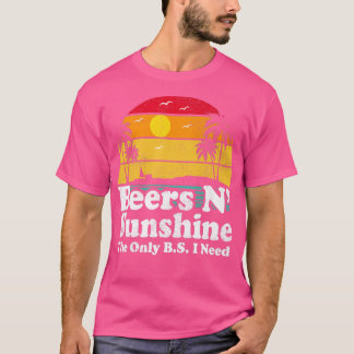 Camiseta Retro Vintage La única BS que necesito son cerveza