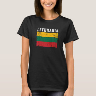 Camiseta Retro Vintage Lituania Bandera Raíces lituanas