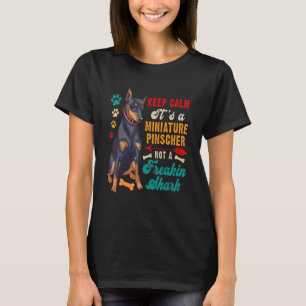 Camiseta Retro Vintage Mantener Calma Minimiza Pinscher No