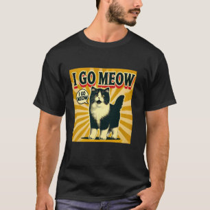 Camiseta Retro Vintage Me Voy Maullar Meme de Gato Lindo Du