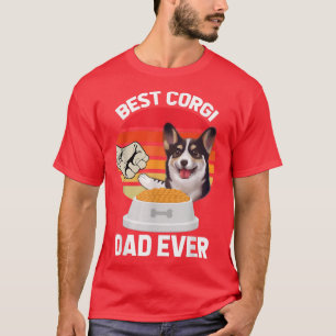 Camiseta Retro Vintage Mejor Corgi Dad Dog Daddy Mascota Du