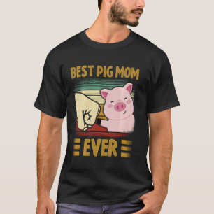 Camiseta Retro Vintage Mejor Madre De Cerdo Jamás Pistola M