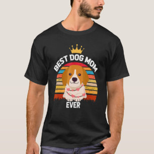 Camiseta Retro Vintage Mejor Perro Mamá Mascota Dueña Puppy