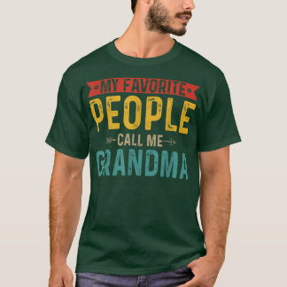 Camiseta Retro Vintage Mi Gente Favorita Me Llama Abuela M