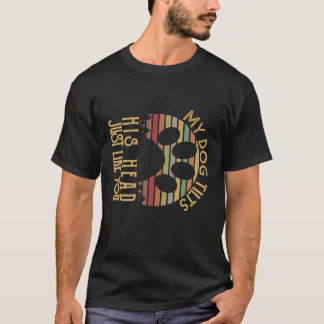 Camiseta Retro Vintage Mi Perro Inclina Su Cabeza Gracioso