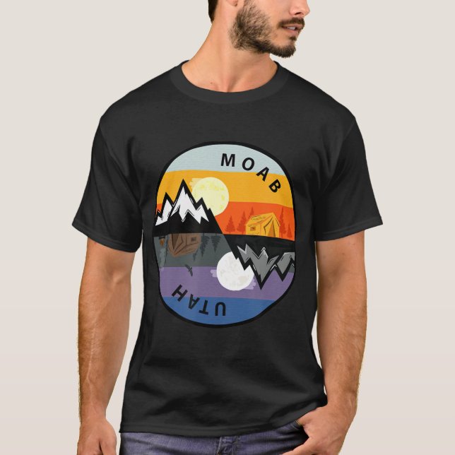 Camiseta Retro Vintage Moab Utah Souvenir (Anverso)