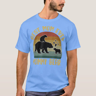 Camiseta Retro Vintage Mommy Bear Mother Mom Best Mom Ever