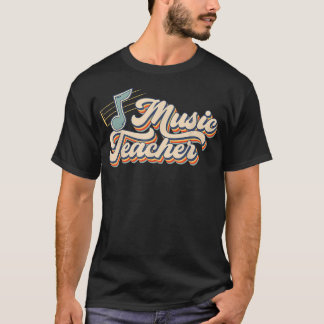 Camiseta Retro Vintage Music Teacher Life First Day Back To