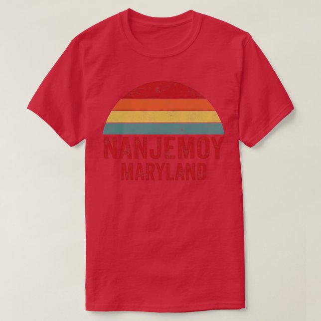 Camiseta Retro Vintage Nanjemoy Maryland (Diseño del anverso)
