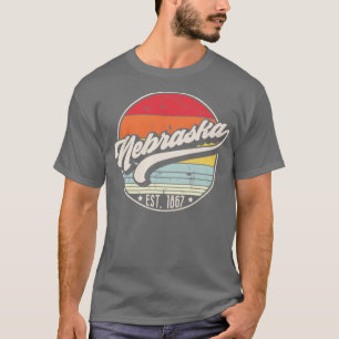 Camiseta Retro Vintage Nebraska Design Est