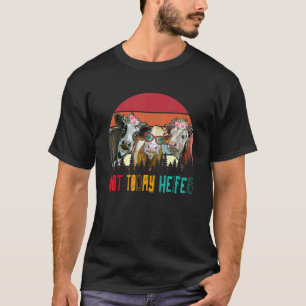 Camiseta Retro Vintage No Hoy Heifer Tres Vacas Fa Floral