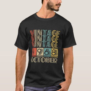 Camiseta Retro Vintage Octubre 1968 53ª Regalo De Cumpleaño