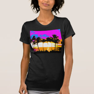 CAMISETA RETRO VINTAGE PALM TREES SUNSET COREY TIGER 1980