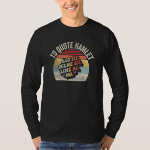 Camiseta Retro Vintage para citar lectura literaria de Haml