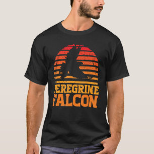 Camiseta Retro Vintage Peregrine Falcon Bird Silhouette Sun