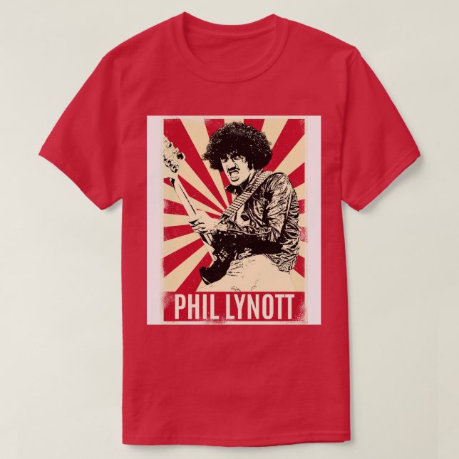 Camiseta Retro Vintage Phil Lynott TShirt (Diseño del anverso)