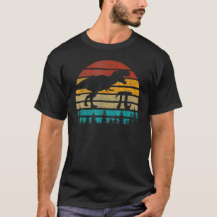 Camiseta Retro Vintage Pi 3 14 Dinosaurio Silhouette Pi Day