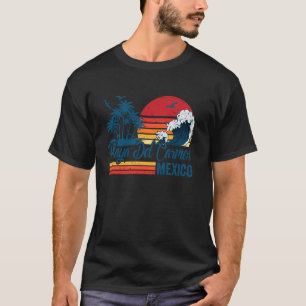 Camiseta Retro Vintage Playa Del Carmen México Vacaciones d